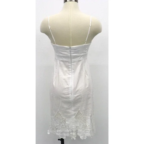 MUSE SIZE 4/WHITE BEACH PORTRAIT Cotton dress Beachy Wedding Graduation Shower - Picture 4 of 8